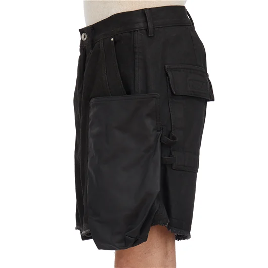 RICK OWENS BERMUDA IN DENIM STEFAN CARGO Qualità