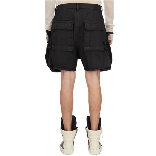 RICK OWENS BERMUDA IN DENIM STEFAN CARGO Qualità