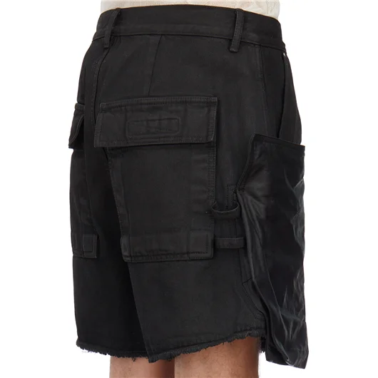 RICK OWENS BERMUDA IN DENIM STEFAN CARGO Qualità