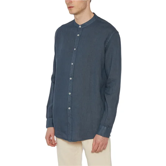 DANIELE ALESSANDRINI CAMICIA KOREANA IN LINO Outlet