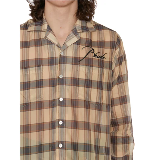 RHUDE CAMICIA LOGO IN MISTO COTONE In Vendita
