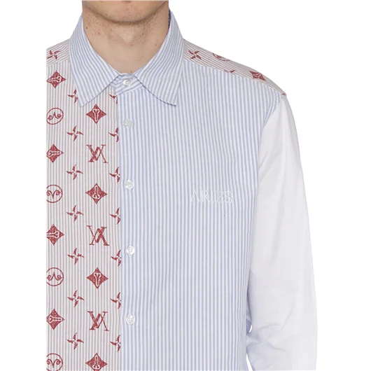 ARIES CAMICIA PATCHWORK IN COTONE Saldi