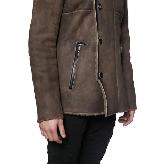 DANIELE BASTA CAPPOTTO IN SHERALING E PELLE Moda