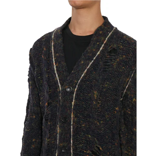 DANIELE ALESSANDRINI CARDIGAN IN MISTO LANA 2025