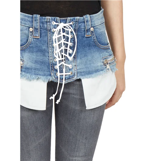 BEN TAVERNITI UNRAVEL CINTURA DENIM LACE UP Qualità