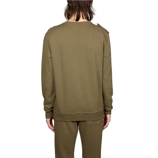 DAMIR DOMA FELPA GIROCOLLO IN COTONE CON INSERTI IN MAGLIA Novità