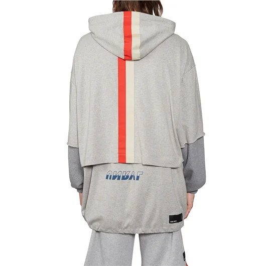BEN TAVERNITI UNRAVEL FELPA IN COTONE CON CAPPUCCIO Saldi Di Fabbrica