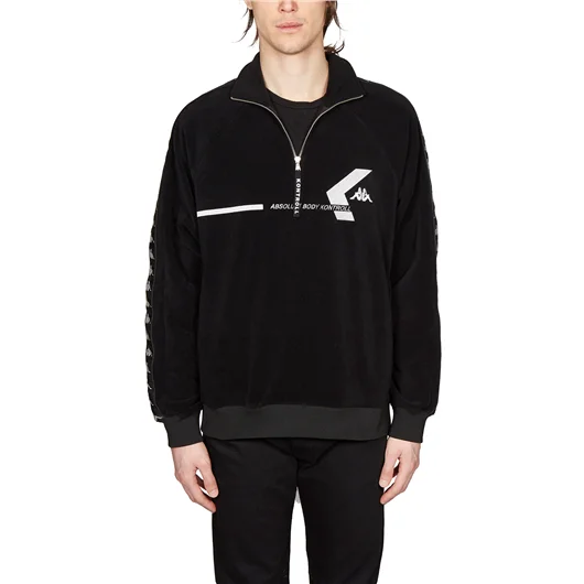 KAPPA KONTROLL FELPA IN PILE CON LOGO Flash Sale