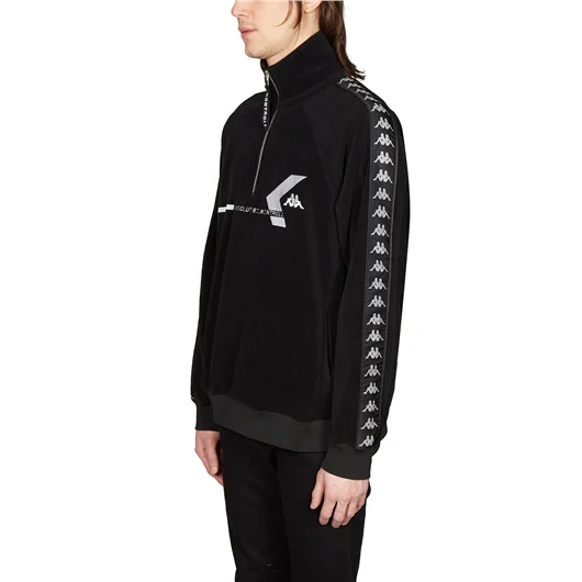 KAPPA KONTROLL FELPA IN PILE CON LOGO Flash Sale