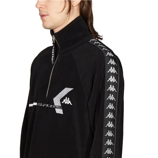 KAPPA KONTROLL FELPA IN PILE CON LOGO Flash Sale