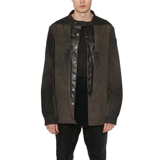 RICK OWENS GIUBBINO IN DENIM SPLINTERED OUTHERSHIRT Fino al 65% di sconto