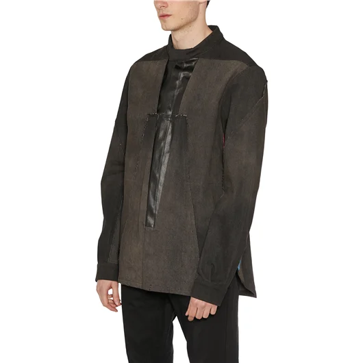 RICK OWENS GIUBBINO IN DENIM SPLINTERED OUTHERSHIRT Fino al 65% di sconto