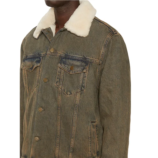 GUESS USA GIUBBOTTO SHERPA IN COTONE Esporta salva
