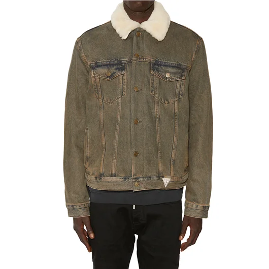GUESS USA GIUBBOTTO SHERPA IN COTONE Esporta salva