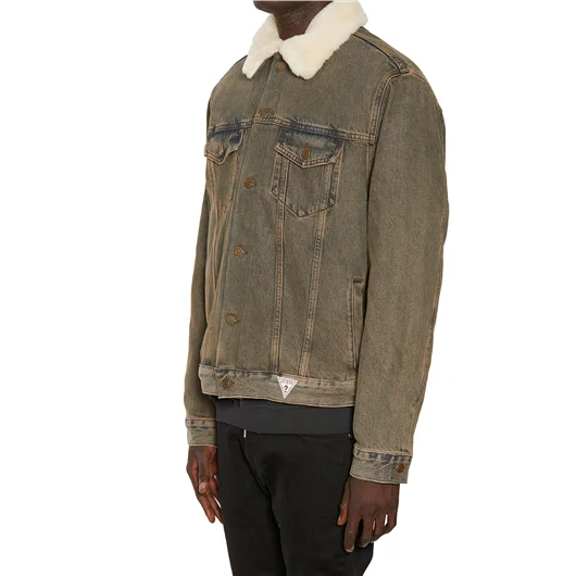GUESS USA GIUBBOTTO SHERPA IN COTONE Esporta salva