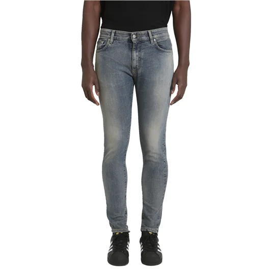 REPRESENT JEANS IN DENIM WASHED BLU Soddisfazione Garantita