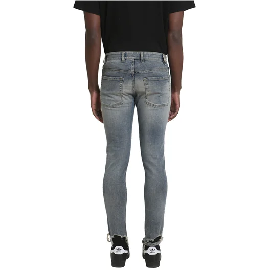 REPRESENT JEANS IN DENIM WASHED BLU Soddisfazione Garantita