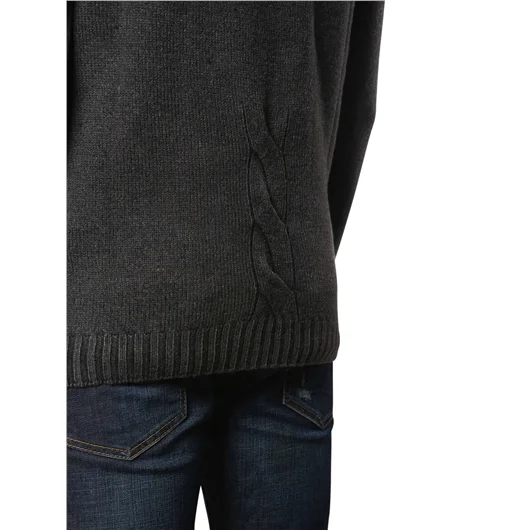 MD75 MAGLIA IN LANA GIROCOLLO CON TRECCIA Spedizione gratuita