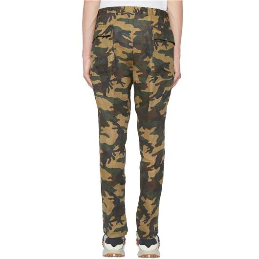DANIELE ALESSANDRINI PANTALONE CAMOUFLAGE IN LINO Flash Sale