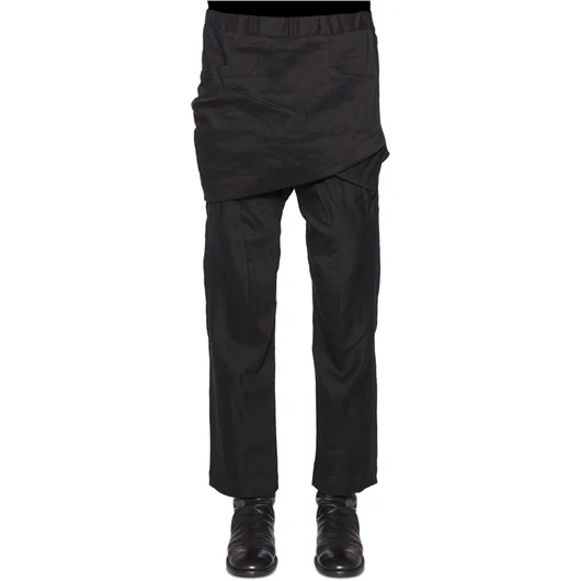 THAMANYAH PANTALONE IN LANA E LINO Prezzo basso