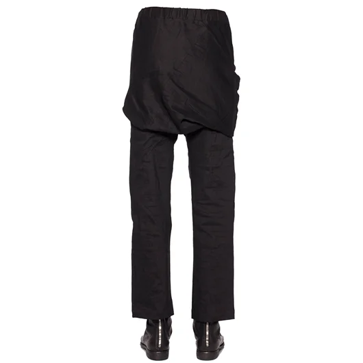 THAMANYAH PANTALONE IN LANA E LINO Prezzo basso