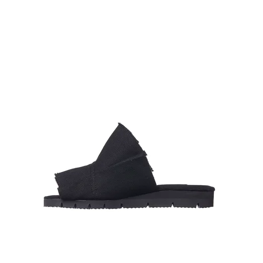 YOHJI YAMAMOTO SANDALO IN CANVAS PLISSETTATO Presa