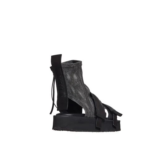PURO SANDALO IN PELLE E DENIM Offerta