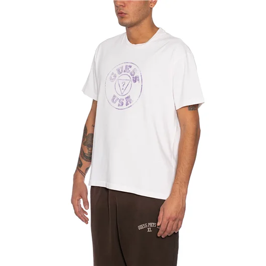 GUESS USA T-SHIRT GIROCOLLO IN COTONE Offerta Giorno del Papà