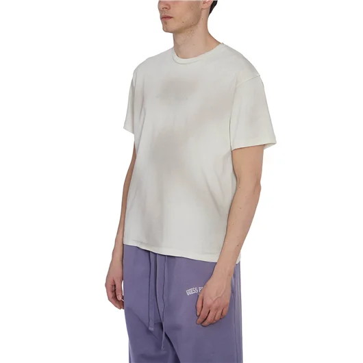 GUESS USA T-SHIRT GIROCOLLO IN COTONE Online Outlet