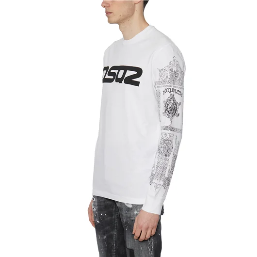DSQUARED T-SHIRT IN COTONE CON STAMPA Offerte speciali