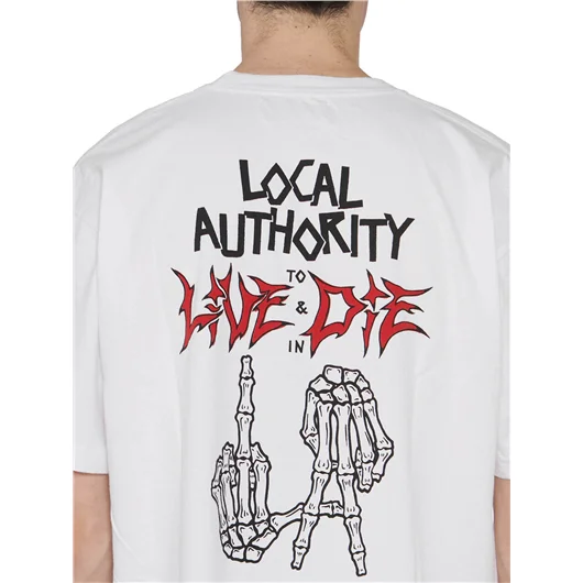 LOCAL AUTHORITY T-SHIRT IN COTONE LA BONES Ultimi tre giorni