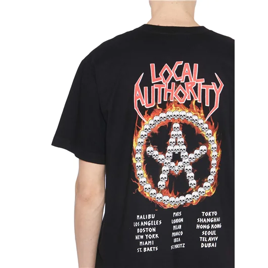 LOCAL AUTHORITY T-SHIRT IN COTONE TRI SKULL O SHOP Fino al 55% di sconto