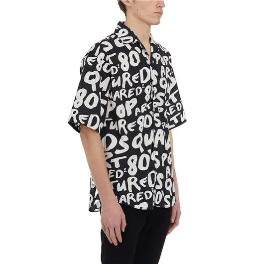 DSQUARED CAMICIA BOWLING STAMPA ALLOVER Qualità Garantita