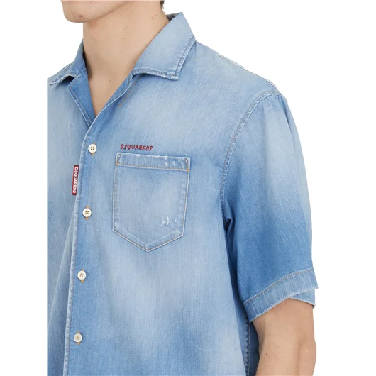 DSQUARED CAMICIA BOWLING IN DENIM Consegna Veloce
