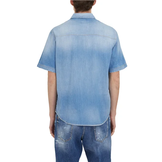 DSQUARED CAMICIA BOWLING IN DENIM Consegna Veloce