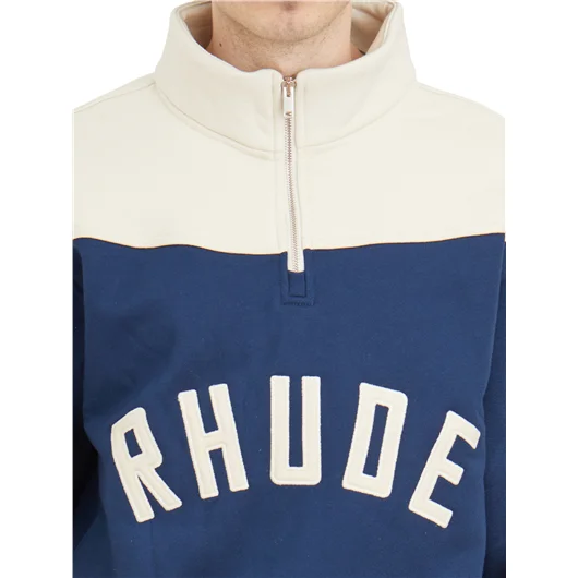 RHUDE FELPA MEZZA ZIP LOGO Affare Del Giorno