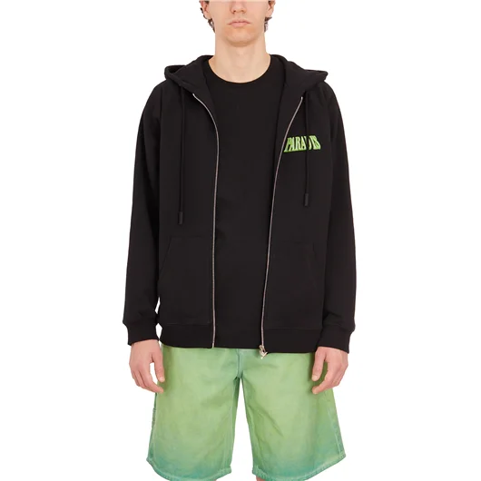 3PARADIS FELPA IN COTONE CON ZIP E CAPPUCCIO Sconto