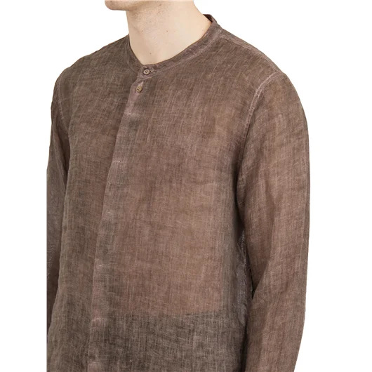 POEME BOHEMIEN CAMICIA COREANA IN LINO Moda