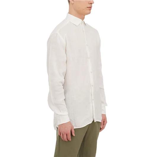 PAOLO PECORA CAMICIA IN LINO Grande vendita