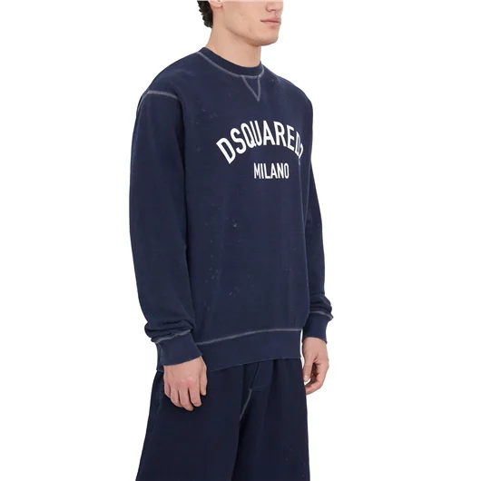 DSQUARED FELPA GIROCOLLO LOGO Latest stili