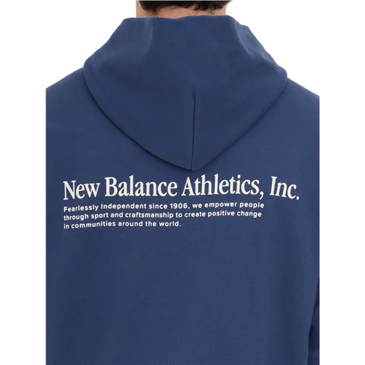 NEW BALANCE FELPA CON CAPPUCCIO IN COTONE Fino al 65% di sconto