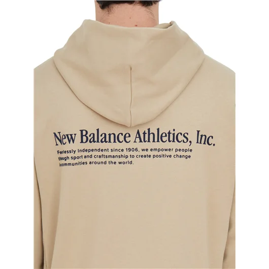 NEW BALANCE FELPA CON CAPPUCCIO IN COTONE Only for today