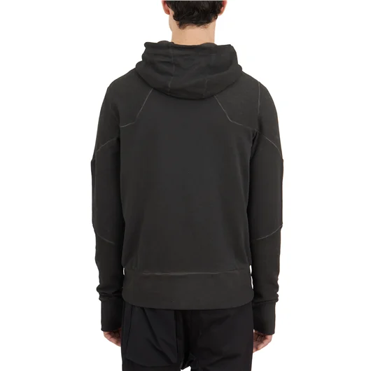 THOM KROM FELPA CON CAPPUCCIO E ZIP Sostegno trimestrale