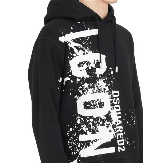 DSQUARED FELPA ICON CON CAPPUCCIO Enormi sconti