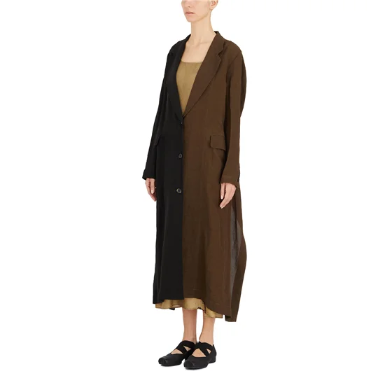 UMA WANG CAPPOTTO CENT MISTO LINO Trasporto libero internazionale