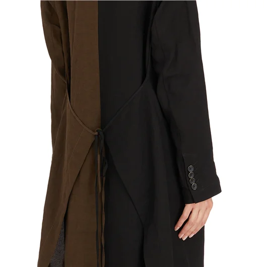 UMA WANG CAPPOTTO CENT MISTO LINO Trasporto libero internazionale