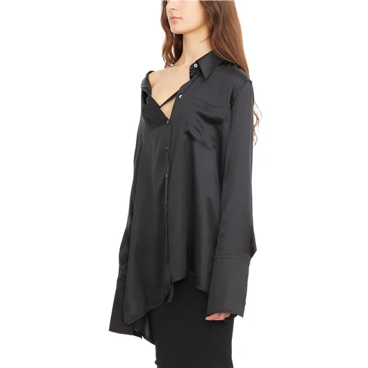 ANN DEMEULEMEESTER CAMICIA JOTIE IN SATIN Limitato a 3 giorni