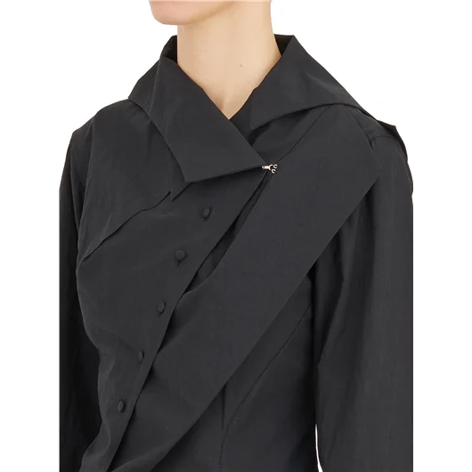 YEHUAFAN CAMICIA ASIMMETRICA IN COTONE Black Friday Prezzi