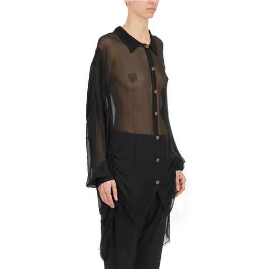 SANCTAMUERTE CAMICIA OVER IN VISCOSA E SETA Duty-free