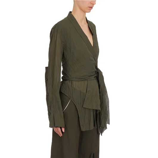 ALESSANDRA MARCHI CAMICIA KIMONO IN COTONE 2025